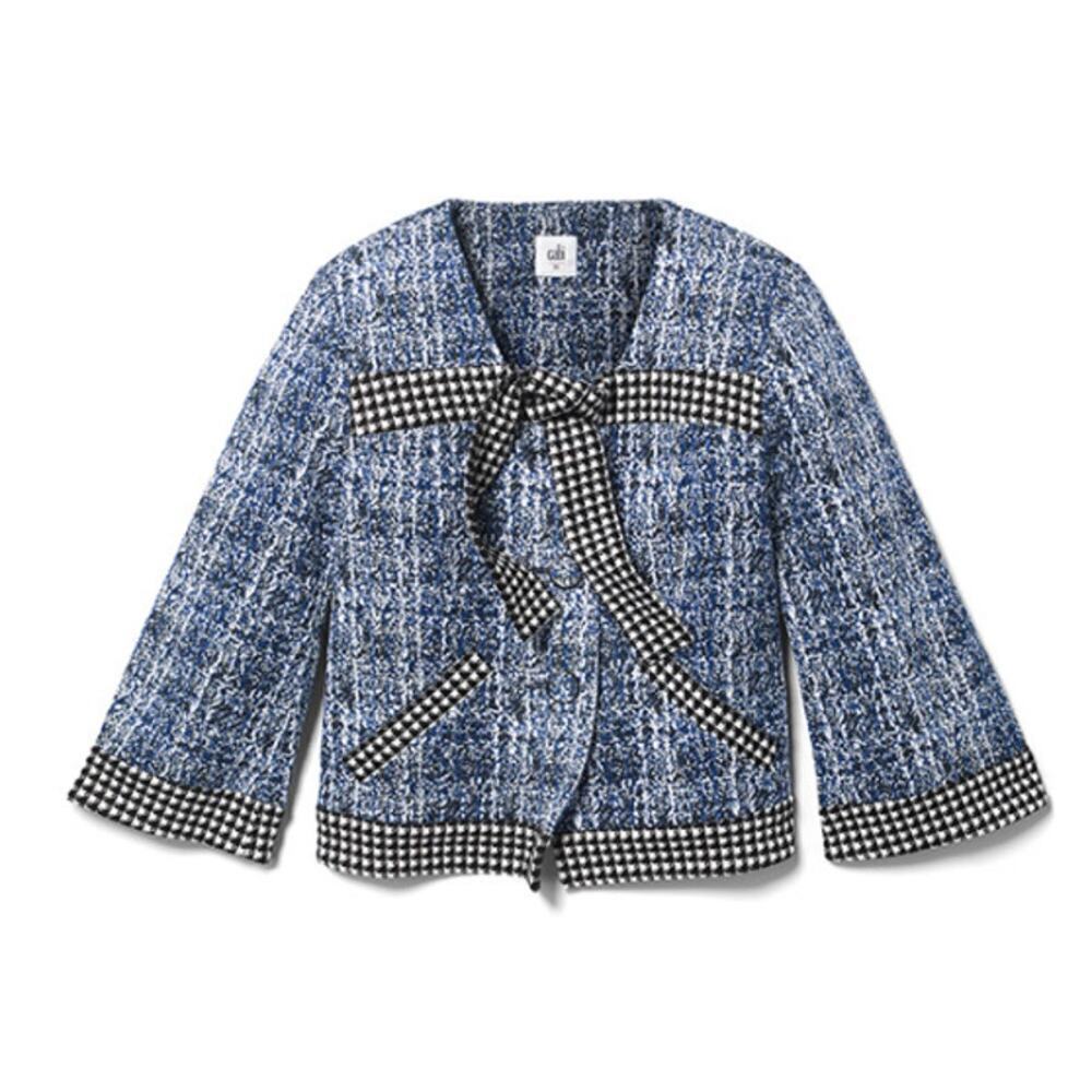 CAbi #5294 Reina 21 Club Blue Tweed‎  Jacket - Picture 2 of 7